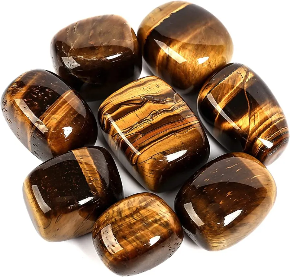ZenQ 1/2 lb Tumbled Tigers Eye Stones for Wicca, Reiki, and Energy Crystal  Healing, Natural Tigers Eye Stone from South Africa : Amazon.sg: Home