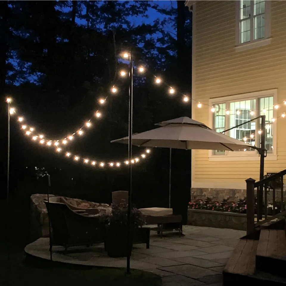 Outdoor String Light Poles